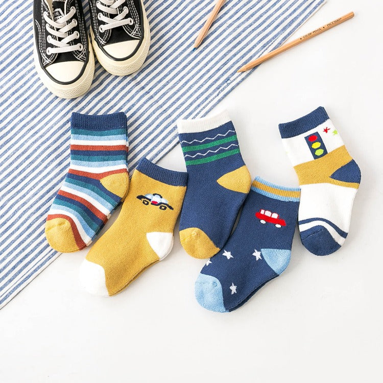 Children's Terry Socks - Cozy Non-Slip Socks for Kids