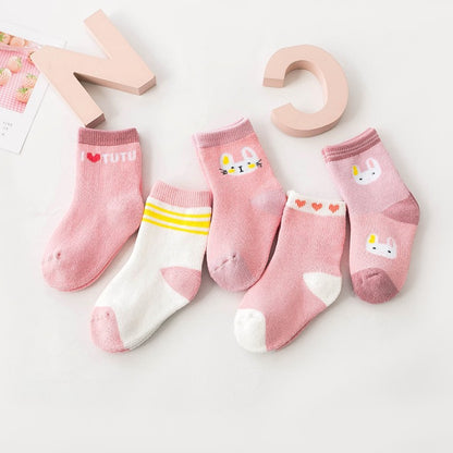 Children's Terry Socks - Cozy Non-Slip Socks for Kids