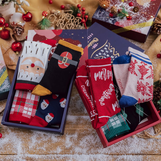 Holiday Fashion Socks - Festive Crew Socks for Adults
