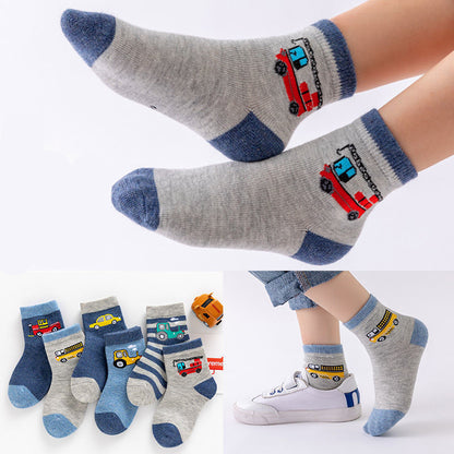 Kids Cotton Ankle Socks - Breathable No-Show Boat Socks for Boys & Girls