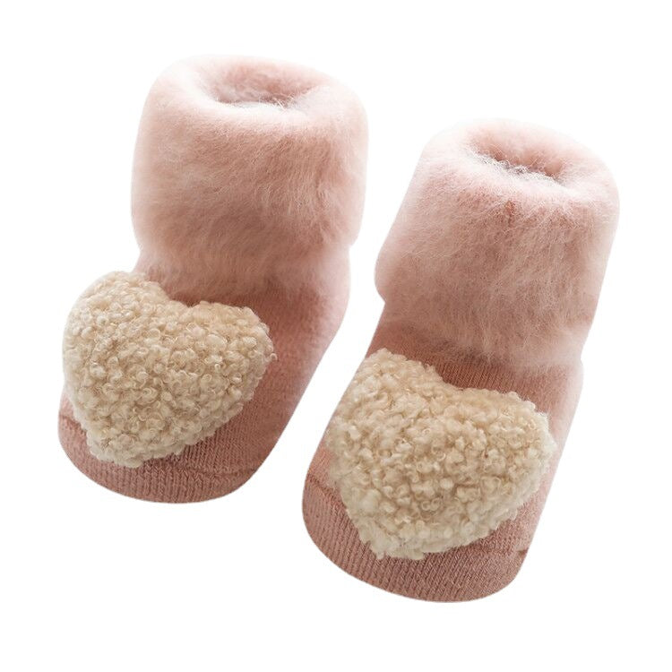 Cozy Fleece-Lined Non-Slip Socks for Kids - Warm Winter Slipper Socks