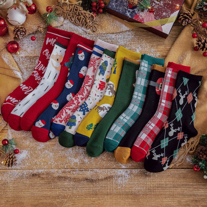 Holiday Fashion Socks - Festive Crew Socks for Adults