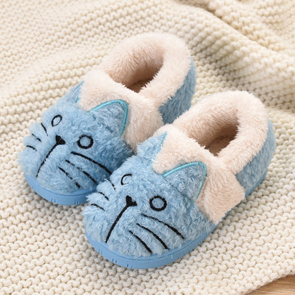 Cozy Cat Slippers for Toddlers - Warm Cotton Indoor Shoes