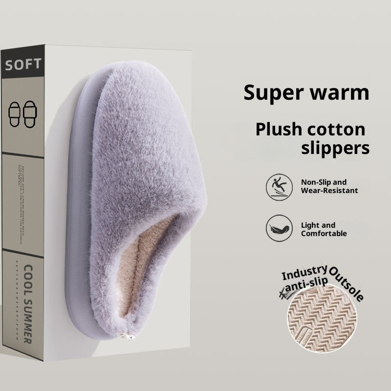 Women's Thick-Soled Cozy Slippers - Warm Indoor House Shoes