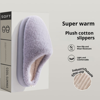 Women's Thick-Soled Cozy Slippers - Warm Indoor House Shoes