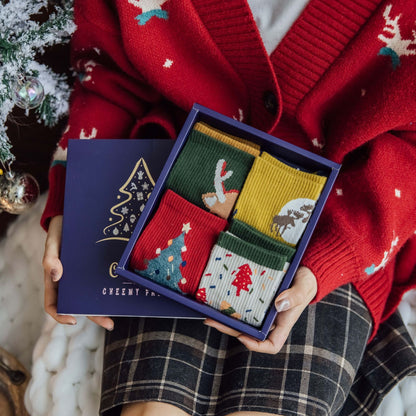 Holiday Fashion Socks - Festive Crew Socks for Adults