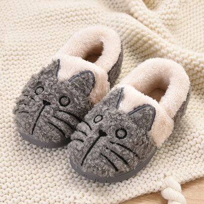 Cozy Cat Slippers for Toddlers - Warm Cotton Indoor Shoes