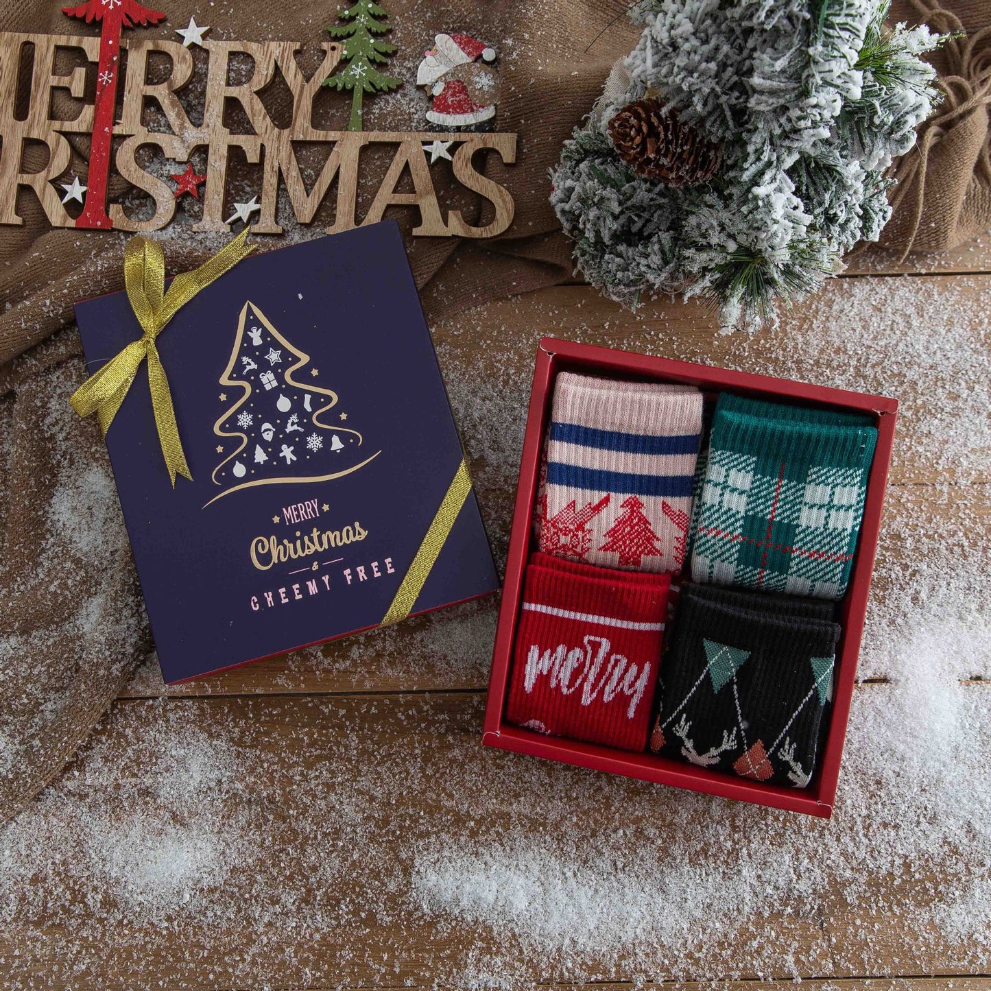 Holiday Fashion Socks - Festive Crew Socks for Adults