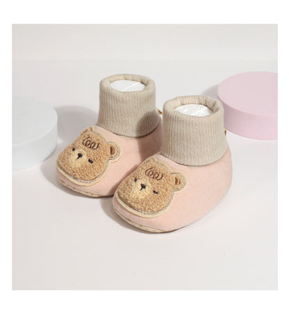 Cozy Bear Baby Socks - Soft Cotton Non-Slip Slipper Shoes