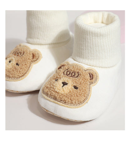 Cozy Bear Baby Socks - Soft Cotton Non-Slip Slipper Shoes